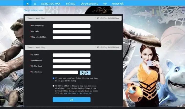 Biểu mẫu đăng ký 9Club